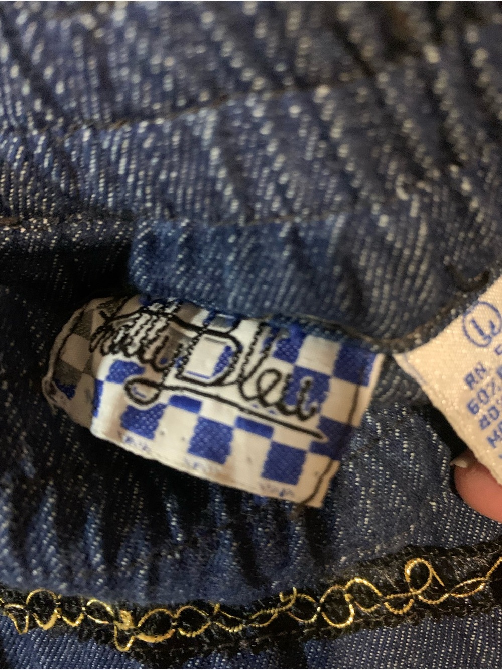 Vintage cottage core vibes Floral Boho Maxi Skirt in blue Jean  and Multicolor - Picture 8 of 10